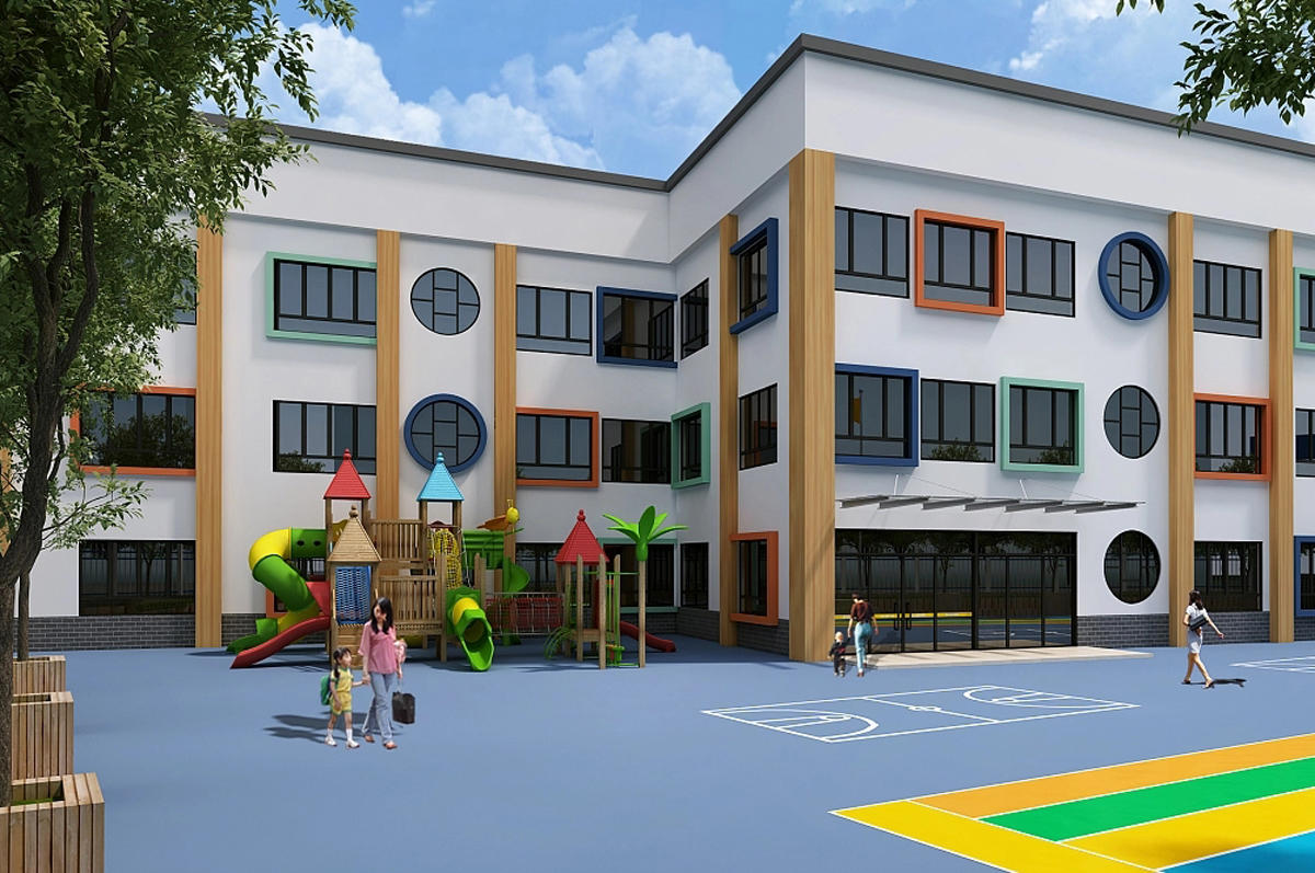 新中式風格幼兒園裝修設計效果圖