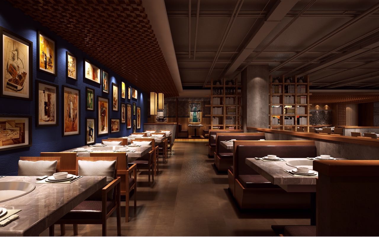 韓悅烤肉店內(nèi)裝修效果圖